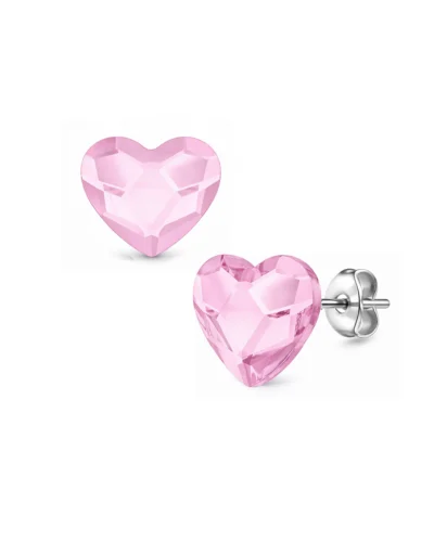 cercei swarovski cercei argint cercei mici cercei pietre swarovski cercei inima cercei inimioara cercei roz