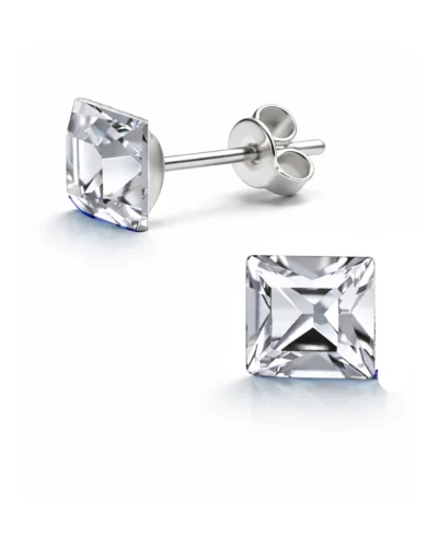 cercei mici cercei patrati cercei pe ureche cercei argint cercei din argint cercei bobita cercei swarovski cercei pietre swarovski