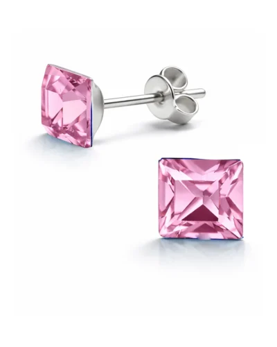 cercei mici cercei patrati cercei pe ureche cercei argint cercei din argint cercei bobita cercei swarovski cercei pietre swarovski