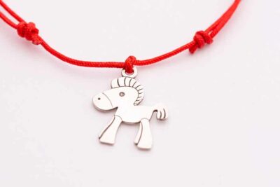 bratara snur argint ponei