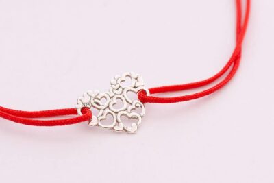 bratara snur inimioara argint 925