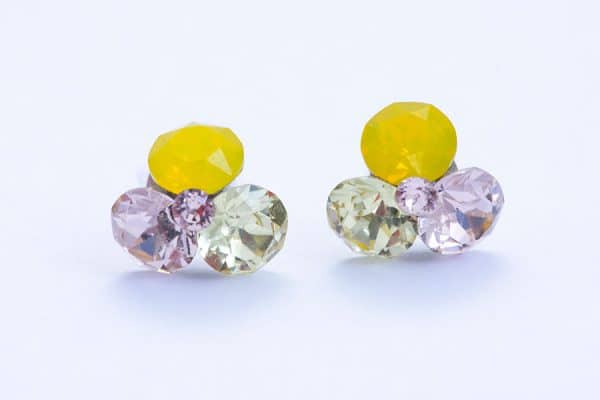 cercei trifoi cercei galbeni cercei aurii cercei swarovski