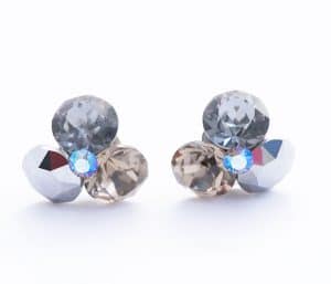 cercei negrii cercei trifoi cercei swarovski cercei gri