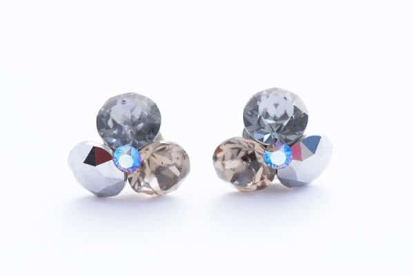 cercei negrii cercei trifoi cercei swarovski cercei gri