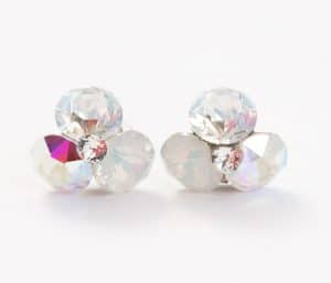 cercei albi cercei trifoi cercei swarovski