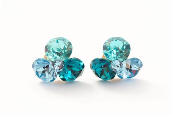 cercei trifoi cercei albastri cercei swarovski