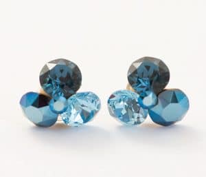 cercei albastri cercei swarovski albastri cercei trifoi