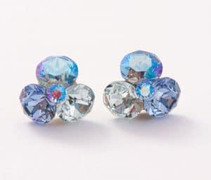 cercei trifoi cercei albastri cercei swarovski
