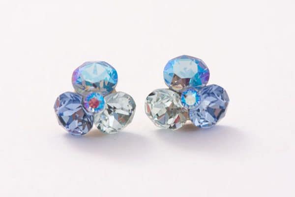 cercei trifoi cercei albastri cercei swarovski