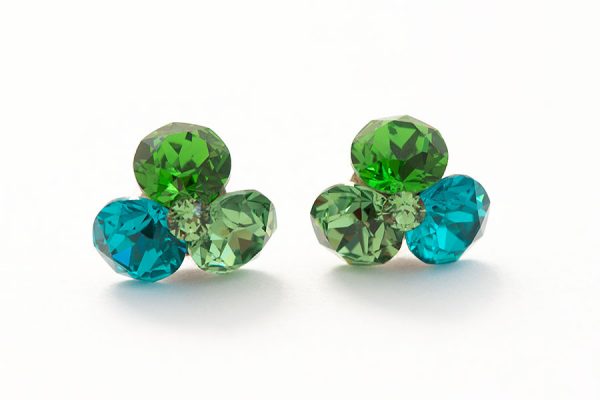 cercei verzi cercei cristale verzi cercei argint cercei swarovski cercei trifoi