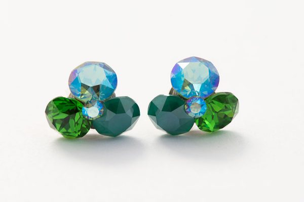cercei swarovski cercei arhint cercei trifoi cercei verzi cristale verzi