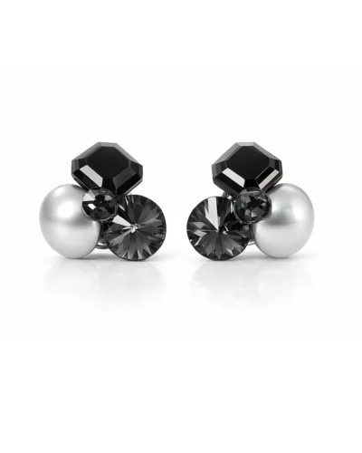 cercei perle cercei swarovski negri cercei argint cercei perle negre cercei perle argint cercei perle