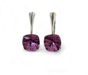 cercei tortite cercei tortite argint cercei mov cercei swarovski mov cercei patrati mov