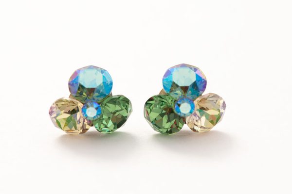 cercei argint cercei cristale verzi cercei verzi cercei swarovski cercei trifoi