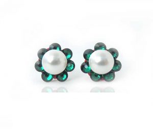 cercei verzi cercei floare cercei mici cercei de argint cercei perle cercei argint perle cercei swarovski
