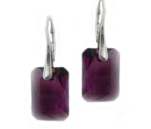 cercei mov cercei cristale mov cercei swarovski mov cercei dreptunghiulari mov cristale mov pietre mov cercei eleganti mov cercei de seara mov cercei de zi mov