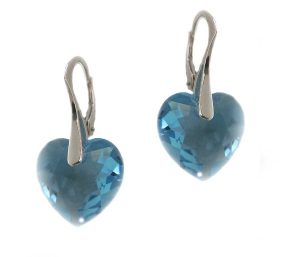 cercei inimioara cercei albastri cercei tortite cercei argint cercei swarovski cercei argint cu pietre swarovski