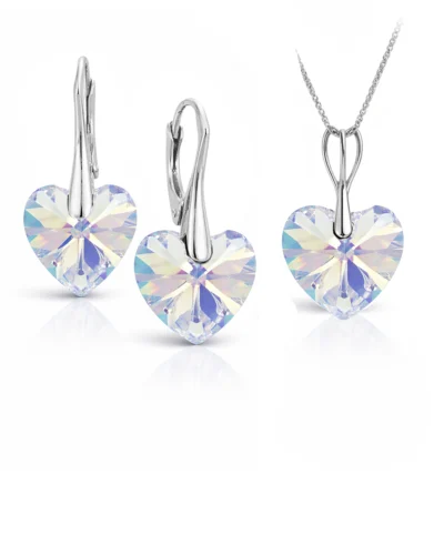 set inimioare cercei inimioare cercei inima cercei argint cercei swarovski pandantiv inima pandantiv inimioara