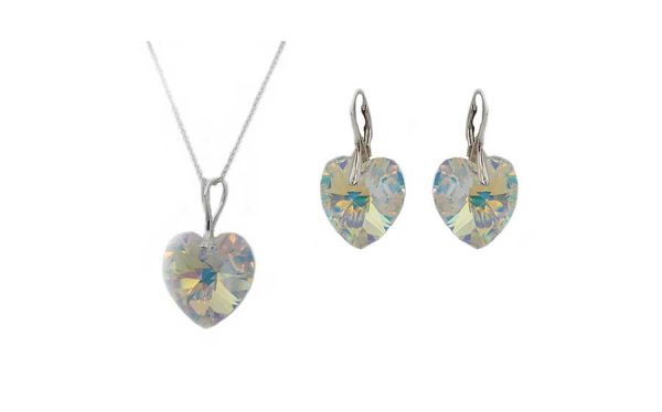 colier mireasa colier inima cercei inimioara cercei swarovski set swarovski colier swarovski