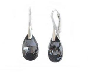 cercei lacrima negri cercei lacrima gri cercei swarovski negri cercei pietre negre cercei argint negri cercei lungi negri cercei tortite negri