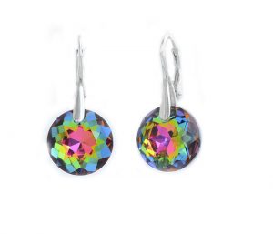 cercei rotunzi verzi cercei swarovski verzi cercei cristale verzi cercei virtrail medium swarovski vitrail medium cercei tortite argint