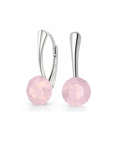 cercei swarovski cercei roz opal cercei pietre roz cercei tortite leverback