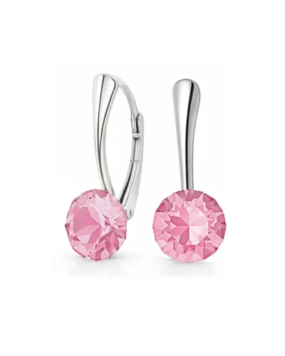 cercei swarovski roz cercei argint roz cercei pietre roz