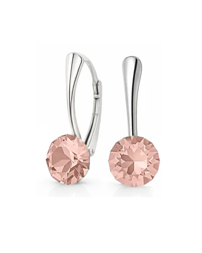 cercei swarovski cercei argint cercei pietre swarovski cercei roz