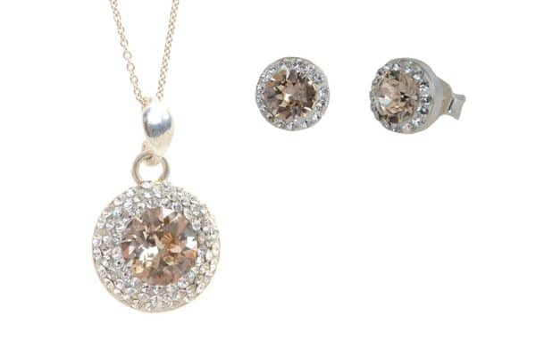 set pietricele crem set swarovski crem set argint crem set argint femei crem set bijuterii argint crem set argint dama crem set elegant seturi finute set mireasa