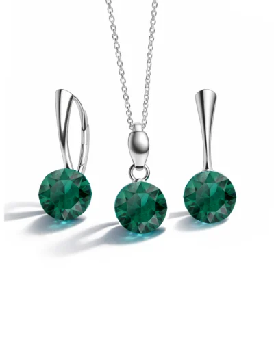 cercei swarovski cercei tortite leverback set bijuterii swarovski set bijuterii argint pietre verzi