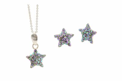 set stea set stelute colier stea cercei argint stea cercei swarovski