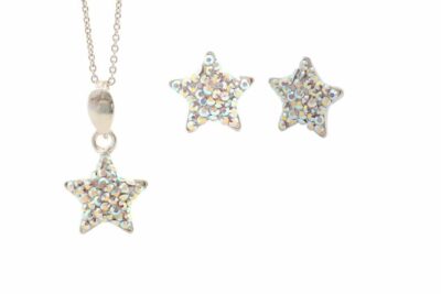 cercei stea cercei argint set argint set swarovski colier swarovski colier stea bijuterii copii cercei copii