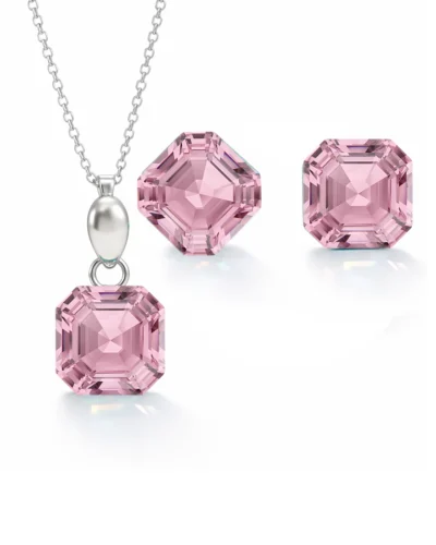cercei roz cercei pietre roz cercei mici roz set cercei si pandantiv roz set roz set bijuterii roz set swarovski roz cercei swarovski