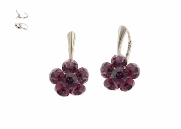 cercei floare cercei floare swarovski cercei floare mare