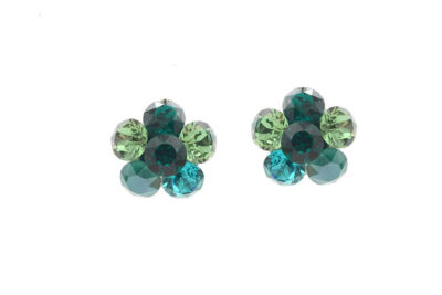 cercei floare pe ureche cercei floare verde cercei floare swarovski cercei floare argint