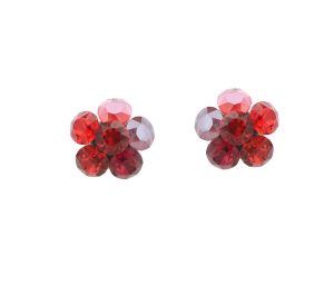 cercei floare pe ureche cercei floare rosii cercei floare swarovski cercei floare argint