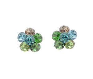 cercei floare pe ureche cercei floare swarovski cercei floare argint