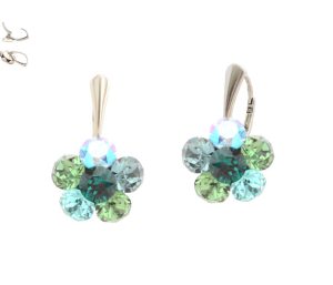 cercei floare tortite cercei floare swarovski cercei tortite leverback