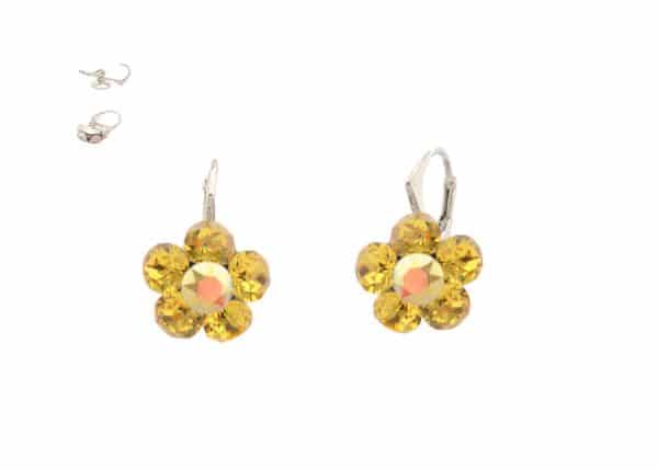 cercei tortite floare aurii cerc ei swarovski aurii cercei floare aurii