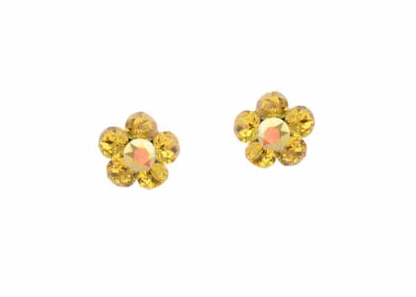 cercei floare pe ureche aurii cercei floare mari cercei aurii cercei swarovski aurii