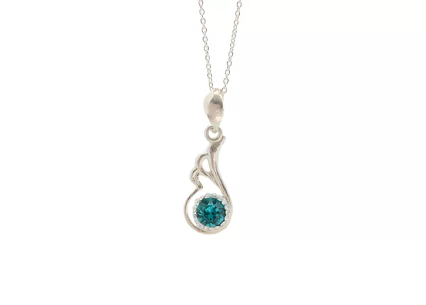 colier argint colier swarovski colier verde colier piatra verde