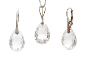 set bijuterii argint set argint set bijuterii dama set swarovski set lantisor si cercei cercei swarovski cercei lacrima cercei argint cercei mireaza