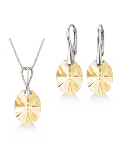 cercei aurii cercei tortite aurii set swarovski set cercei si lantisor swarovski bijuterii dama bijuterii femei