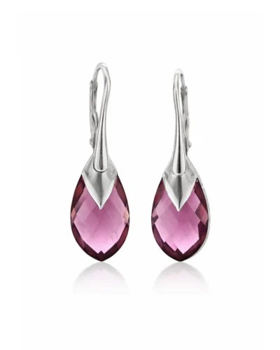 cercei argint cercei swarovski cercei eleganti cercei lacrima cercei mov cercei lacrima mov