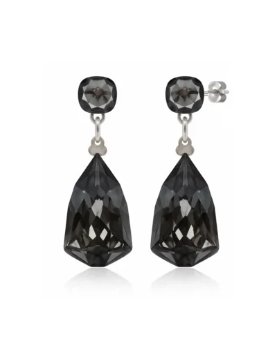 cercei mari cercei argint cercei swarovski cercei silver night cercei pietre negre