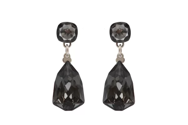 cercei gri cercei negri cercei negrii cercei swarovski cercei argint swarovski cercei cercei lungi cercei lacrima cercei eleganti