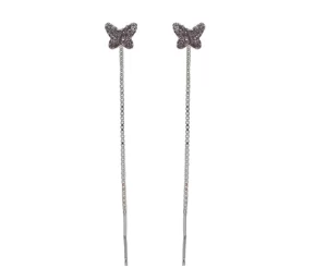 cercei lant cercei lantisor cercei cu lant cercei lungi cercei agint cercei swarovski bijuterii argint bijuterii swarovski cercei fluture cercei fluturas cercei oietricele cercei cu piete multe cercei cristale mici