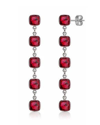 cercei rosii cercei lungi cercei lungi pietre rosii cercei swarovski rosii cercei eleganti rosii cercei pietre rosii