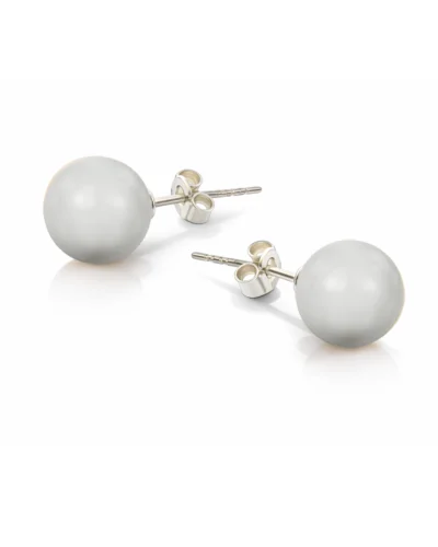 cercei pe ureche cercei perle cercei perle rotunde cercei perle albe cercei argint cercei perle argint