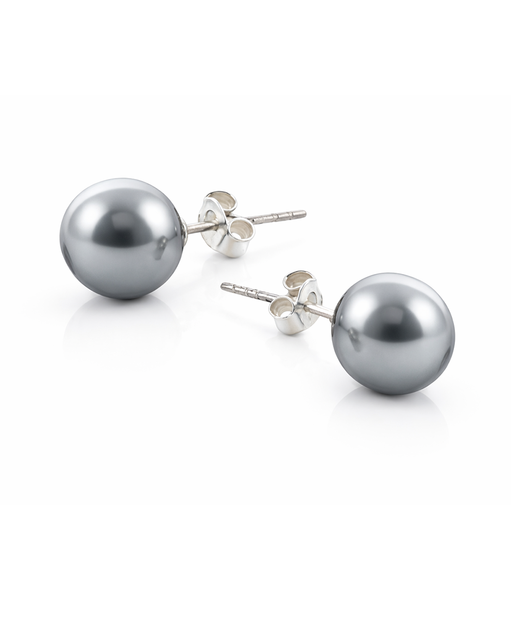 cercei-model-pe-ureche-cu-perle-rotunde-swarovski-culoarea-gri cercei pe ureche cercei perle cercei perle rotunde cercei perle albe cercei argint cercei perle argint